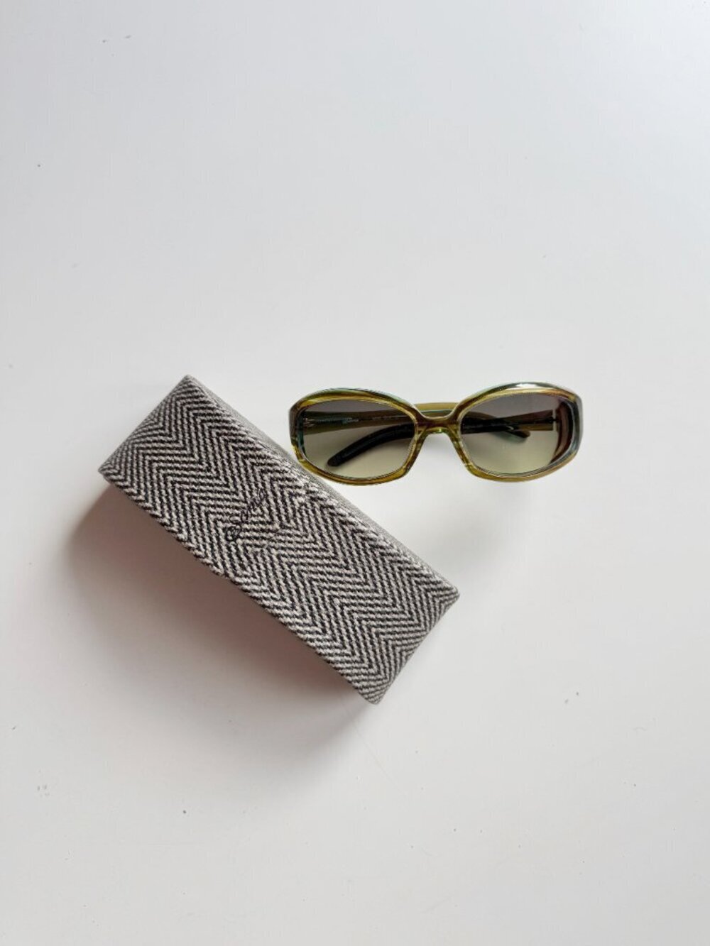 SAMA Mini OLV Olive Brown Green Japanese Acetate Oval Sunglasses